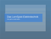 Tablet Screenshot of elektromeister-lernspiel.de